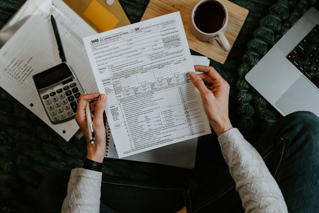 person reviewing insurance papers