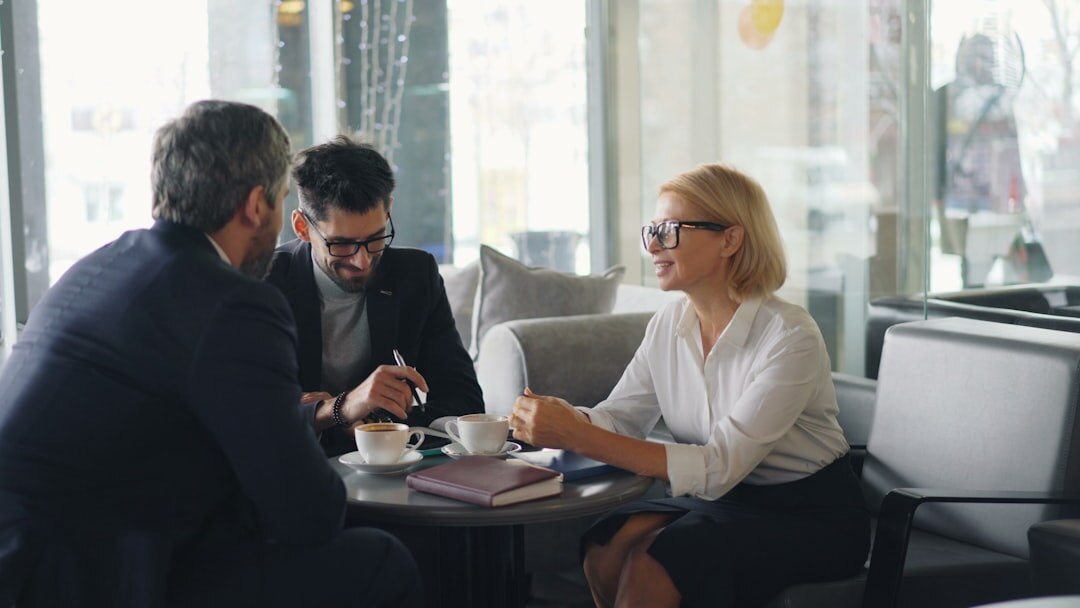 financial advisor with client